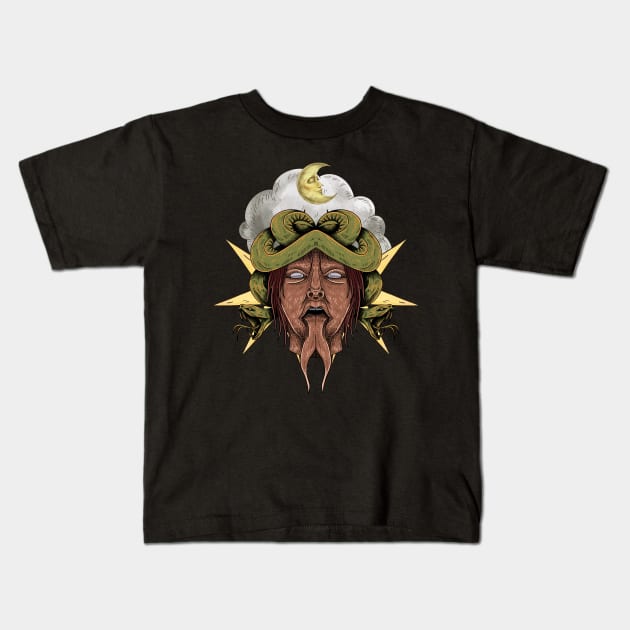 Gorgon Medusa Kids T-Shirt by soulfulprintss8